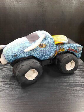 Monster Jam Jurassic Attack Plush Truck 2009 Feld Motor Sports Triceratops Blue